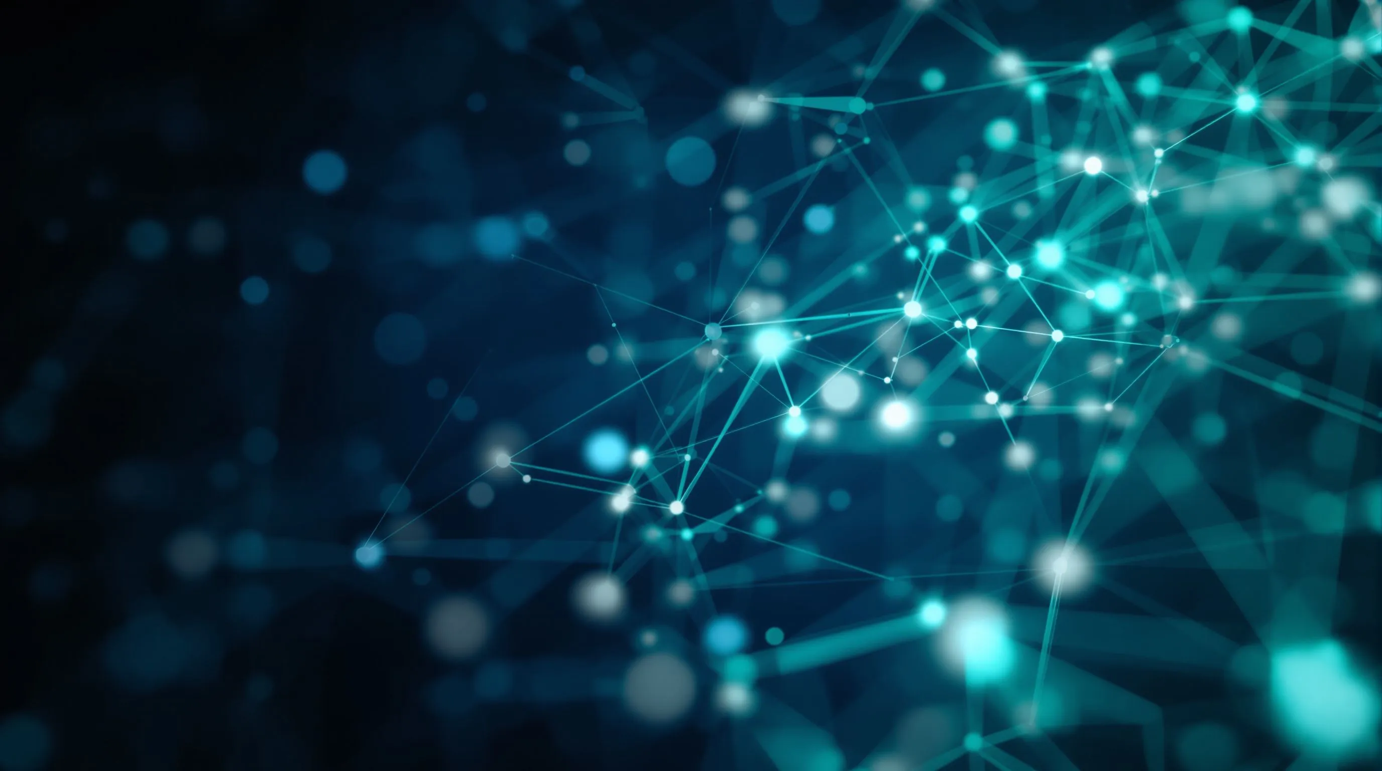 Example image: Futuristic digital geometric background with dark blue (#011540) gradient, subtle glowing white and light green (#62DE00) lines forming abstract network patterns